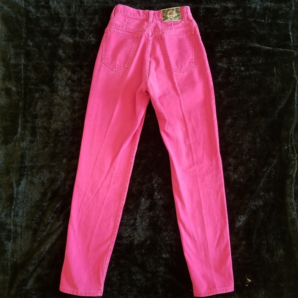 Y2K High waisted hot pink denim jeans